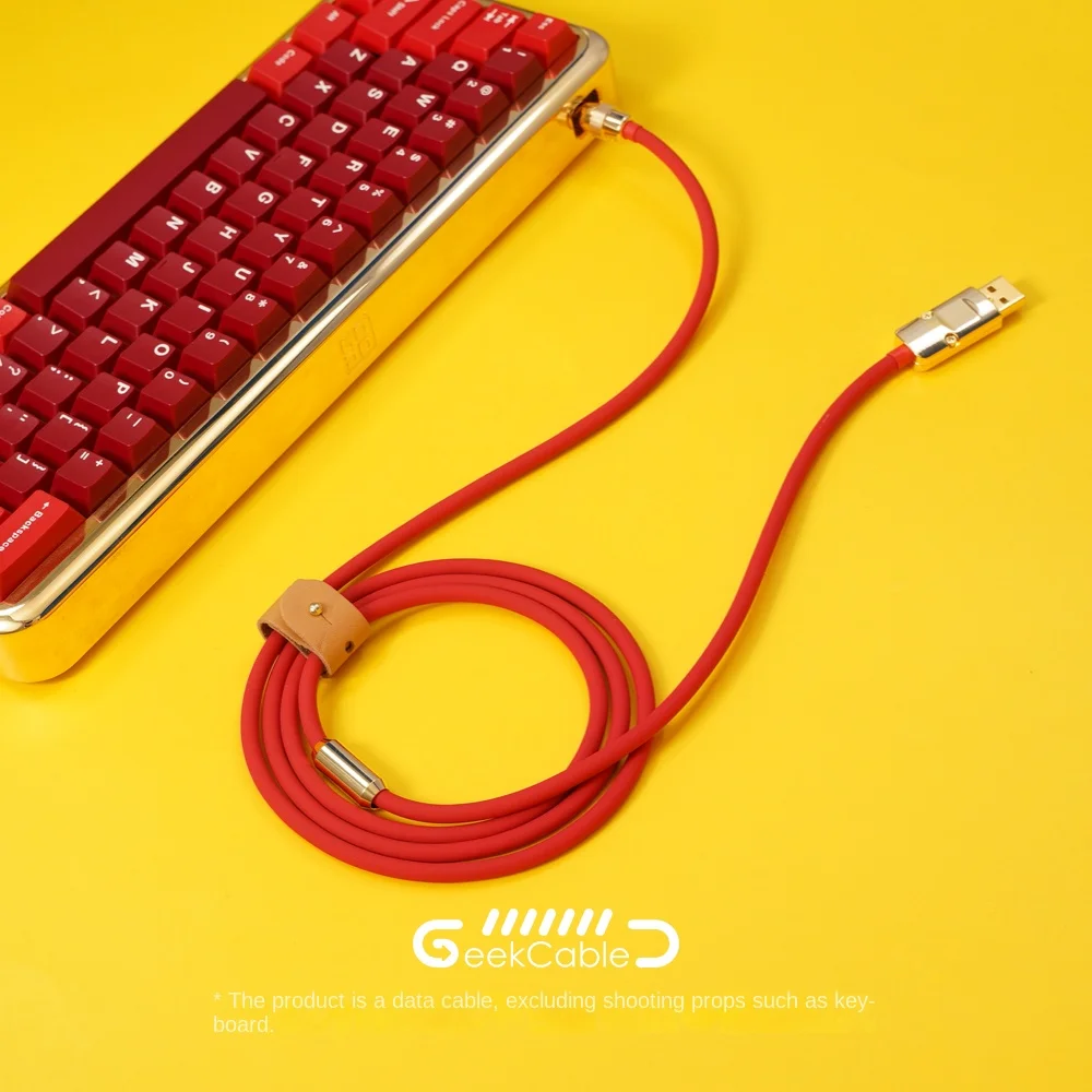 Механическая клавиатура с полкой GeekCable, полностью ручная настройка, линия передачи данных, супер силиконовая Золотая фурнитура, 150 см