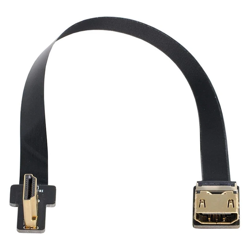 

Кабель FPV HDMI с левым углом 90 градусов HDMI штекер-гнездо FPC плоский кабель для HDTV мультикоптера аэрофотосъемки