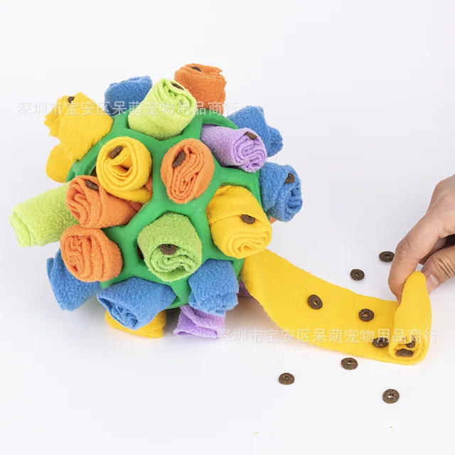 Dog Sniffing Ball Puzzle Interactive Toy Portable Pet Snuffle Ball Encourage Training Educational Pet Slow Feeder Dispensing Toy 2