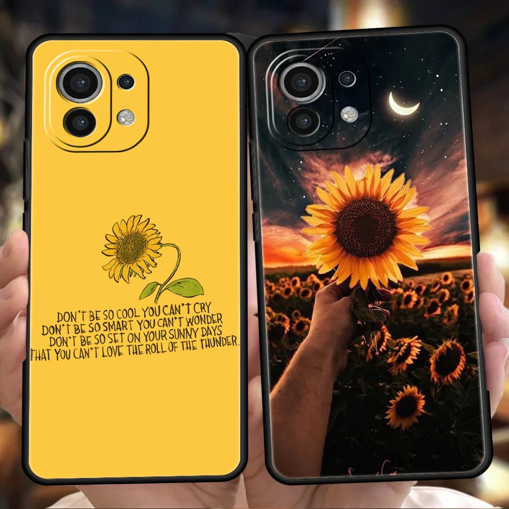 

Sunflower Phone Case For Xiaomi Mi X3 X4 NFC F3 M3 M4 GT Note 9T 10T 10 11 Ultra 12 12T 13 Pro Lite 5G Silicone Shell Fundas Bag