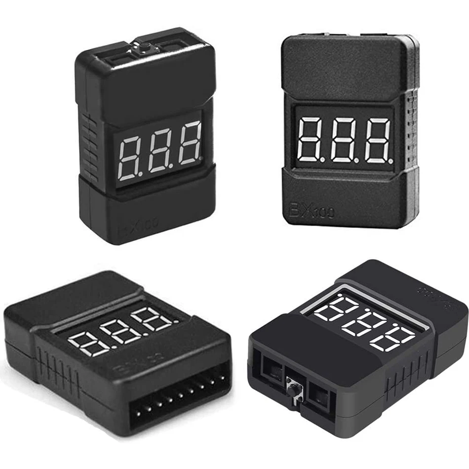 Тестер батареи Lipo BX100 RC 1-8S низковольтный Зуммер сигнал тревоПредупреждение ПРОВЕРКА СО светодиодный ным индикатором для литий-полимерных литий-ионных батарей