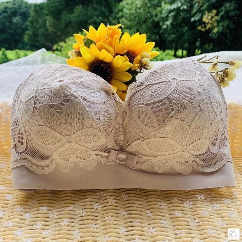 Thickened Bra Extra Thick 10cm Gathered Small Chest Flat Chest Special 9cm Underwear Four Row Button Adjustable, Comfortable and