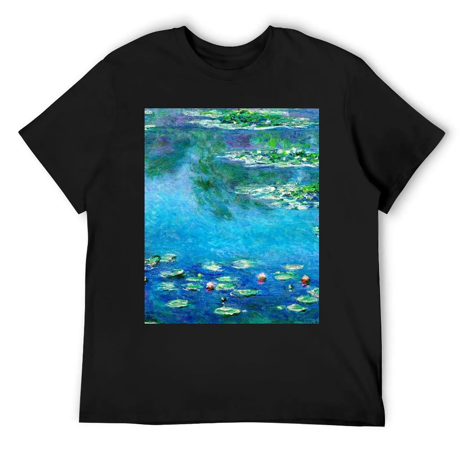 Футболка Red Water Lilies- Les Nymph Xo Rouges de Claude Monet милые топы в тяжелом весе винтажная