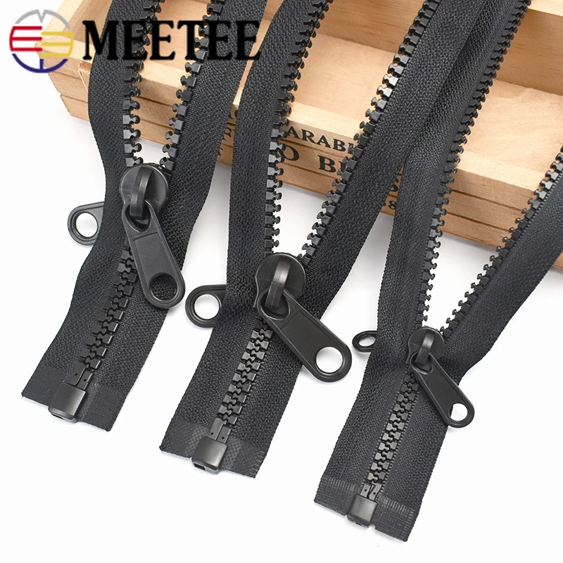 Пластиковая двухсторонняя молния Meetee 60-300 см 5 #8 #10 # пластмассовая для наружной