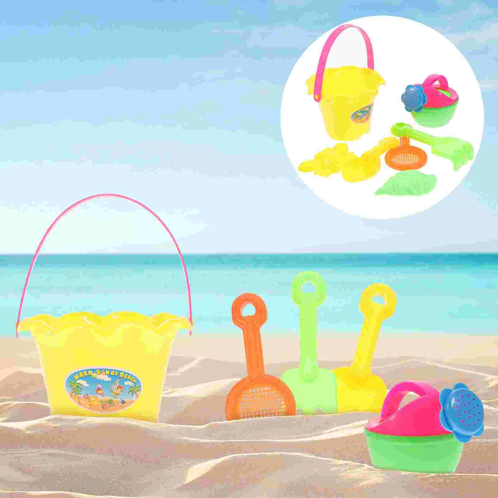 

Beach Sand Toy Set Dredging Toys Sandbox Baby Plaything Bucket Castle Molds Interesting Summer Snow Colorful Outdoor Children