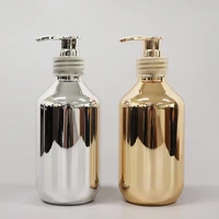 hand soap dispensers gold chrome plastic liquid soap bottles with rust proof boston round dispensers for bathroom kitchen counte