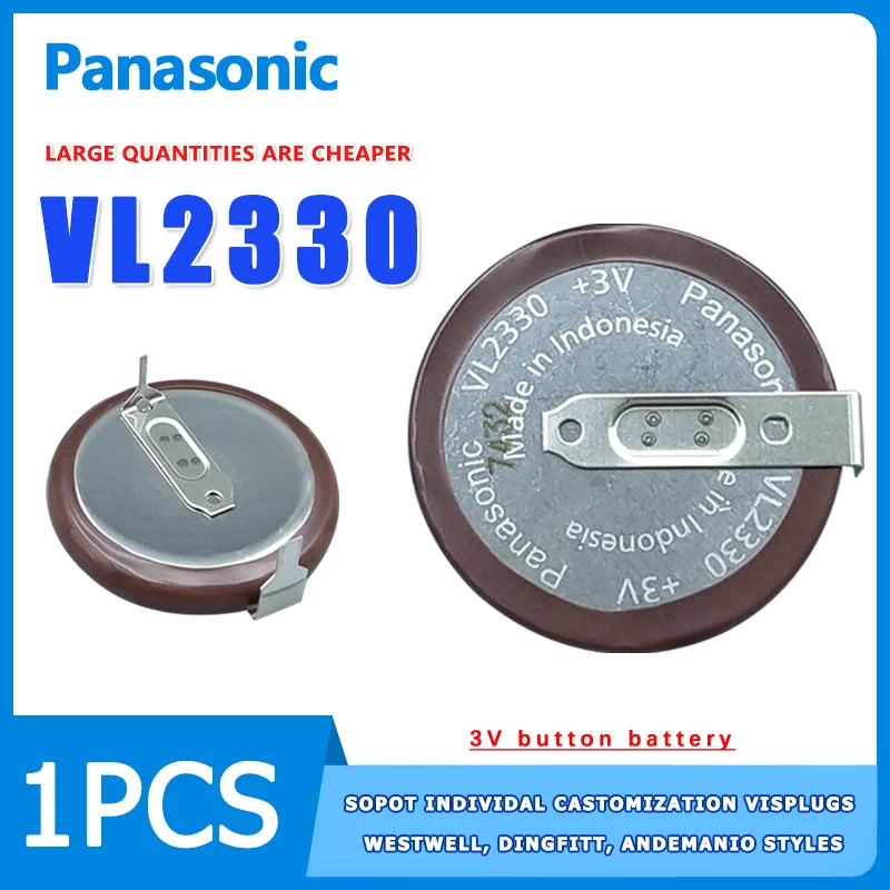 Литий-ионный аккумулятор Panasonic VL2330 кнопочный 3 в с припаянной ножкой Land Rover Freelander ключ дистанционного управления