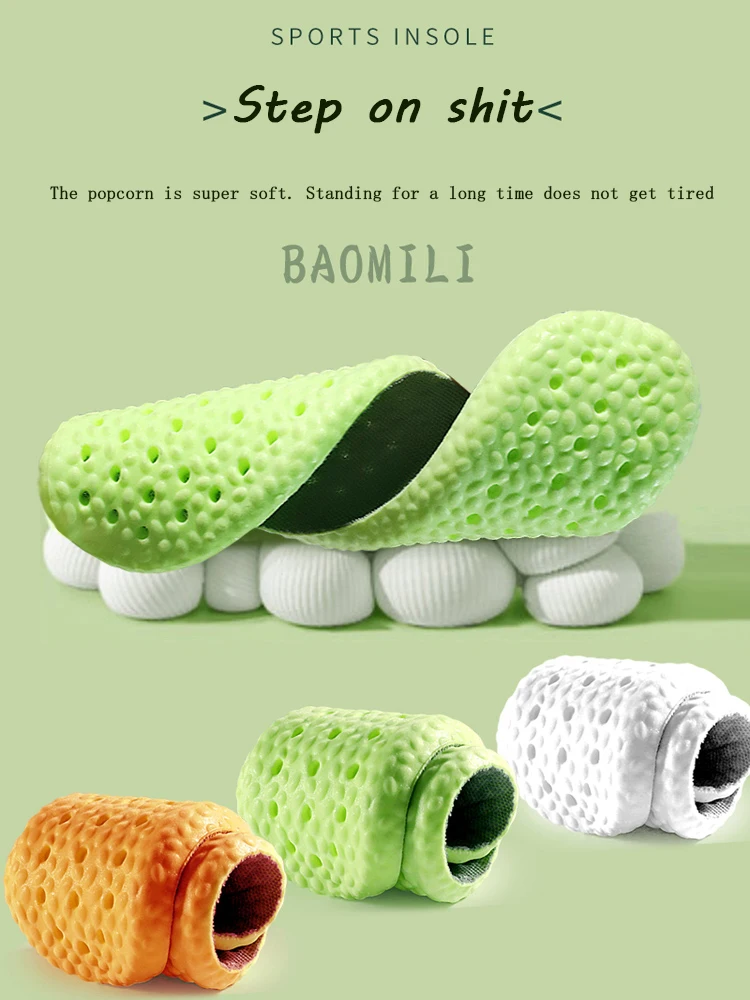 1Pair Soft Breathable Sport Cushioning Inserts Wormwood Deodorant Insoles For Men Women Boost Shoe Pads Mesh Can Cut Size Insole