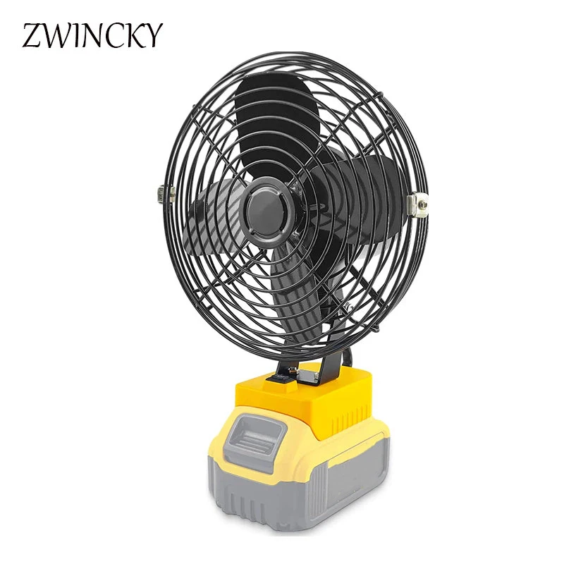 ZWINCKY Portable Workshop Jobsite Fan For Dewalt 20V 18V MAX Li-Ion Battery DCB200 DCB201 Cordless Li-Ion Bare Tool Cordless Fan