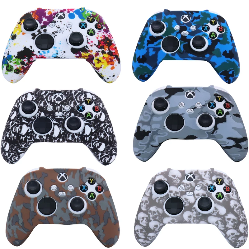 

Для беспроводного контроллера игровой приставки серии S с водяным принтом, защитный силиконовый чехол, нескользящий защитный чехол для сер...