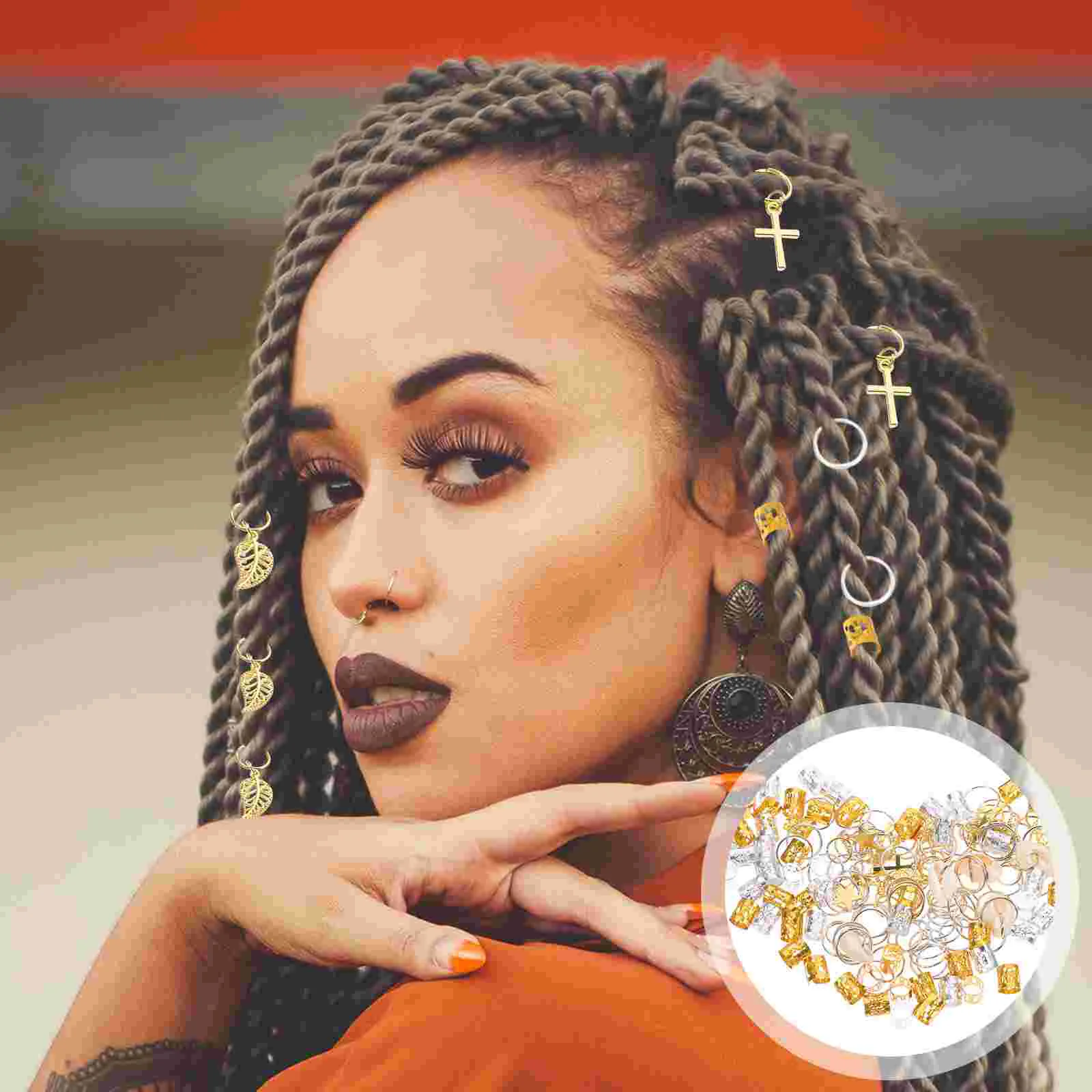 

140pcs Braids Dread Hair Decoration Braid Hair Beads For Braids for