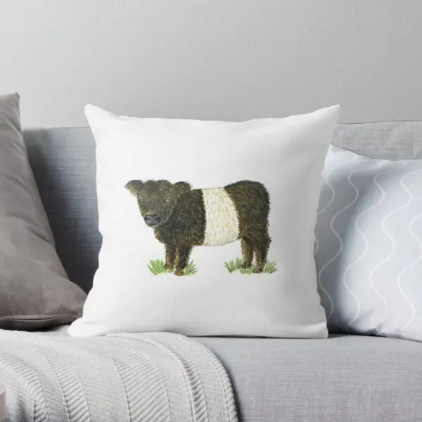 Galloway Belted Cow  Printing Throw Pillow Cover Decorative Square Hotel Fashion Office Cushion Soft Home Pillows not include