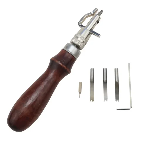 7 в 1 Профессиональный инструмент для кожевенного ремесла, сгибания, инструмент для шитья кожи, набор для прессования краев, регулируемые швы, инструменты для кожевенного шитья