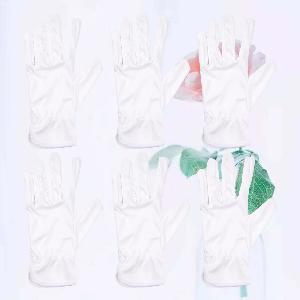 

10 Pair Microfiber Gloves Dust-free Gloves Gloves Etiquette Gloves Jewelry Wipe Hand Protector (Size L)