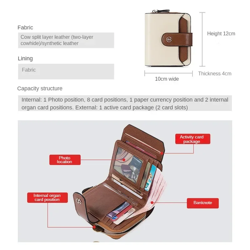 Женский модный роскошный кожаный Органайзер для карт GOLF с молнией деловая сумка