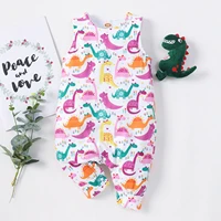 3m 24m toddler baby boys girls rompers 2022 summer sleeveless cartoon dinosaur printed romper jumpsuit outfits baby clothes