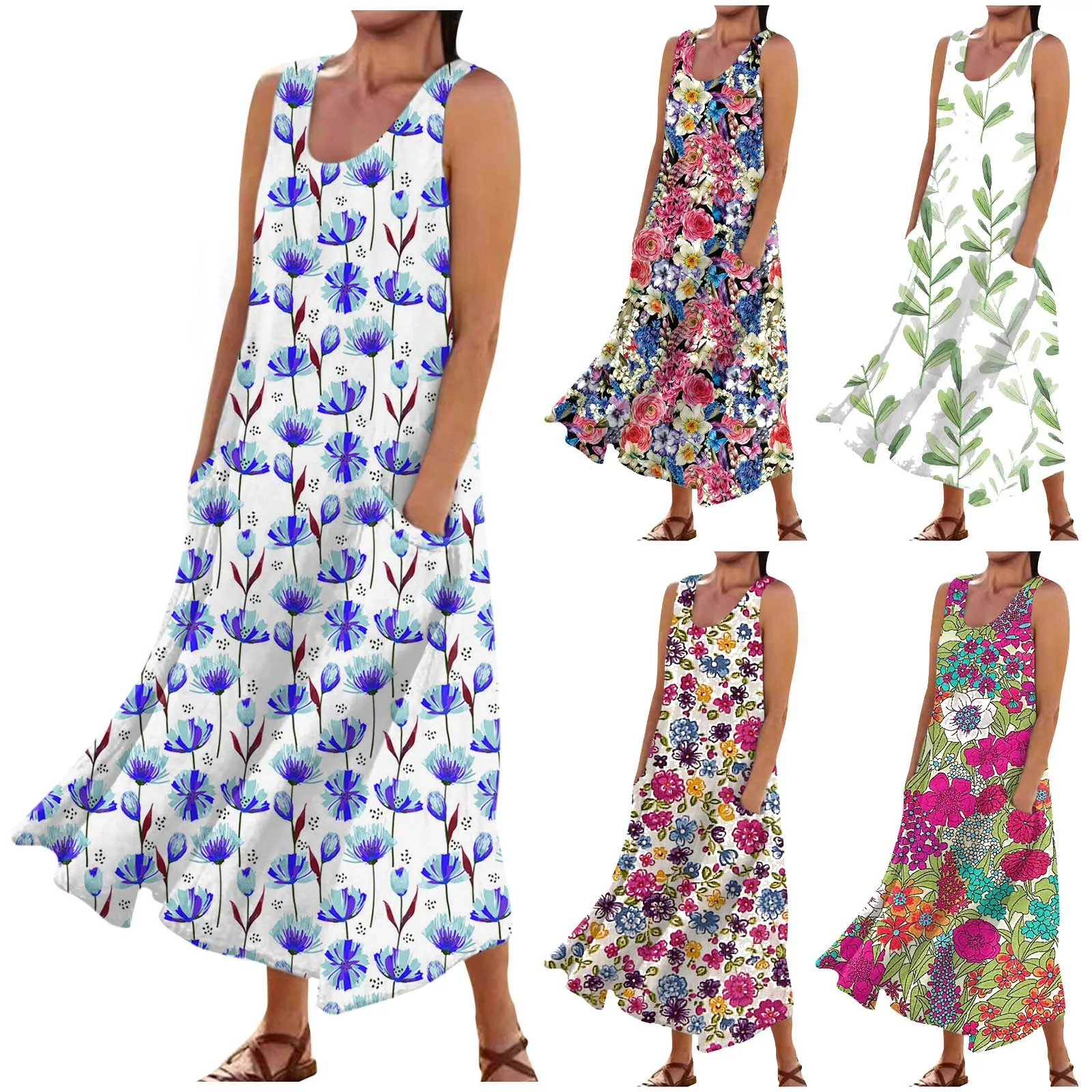 

Summer Dress Women Fashion Slim Fashionable Flower Printed Pattern Vacation Outfit For Woman Women Summer Dress 2023 Vestidos