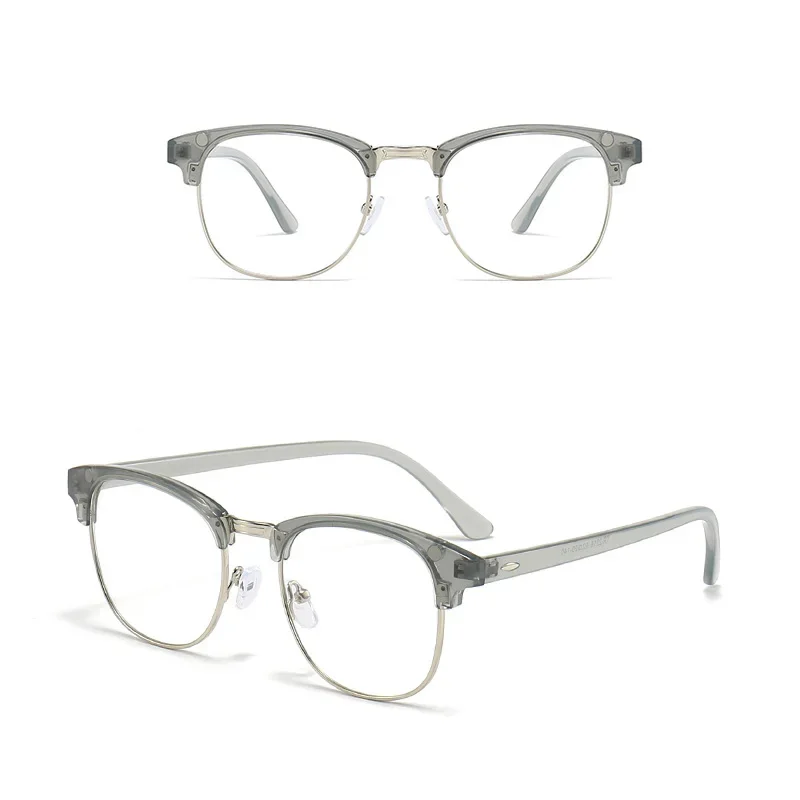 Желейно-серые женские солнцезащитные очки для близорукости в прозрачной оправе 6