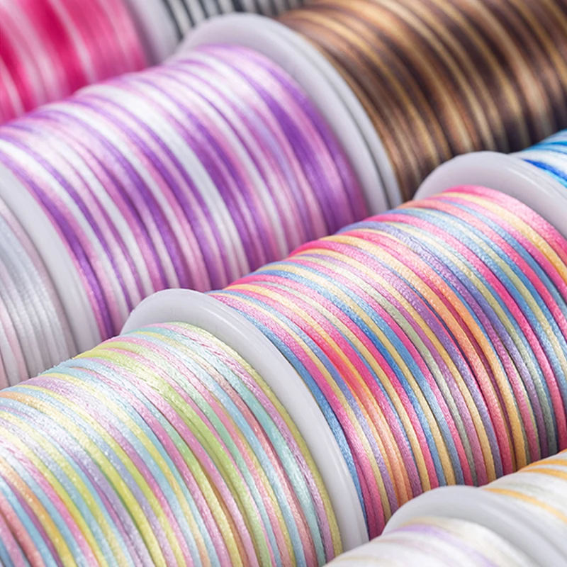 Нейлоновый шнур с резьбой 1 5 мм плетеный для макраме изготовления браслетов и