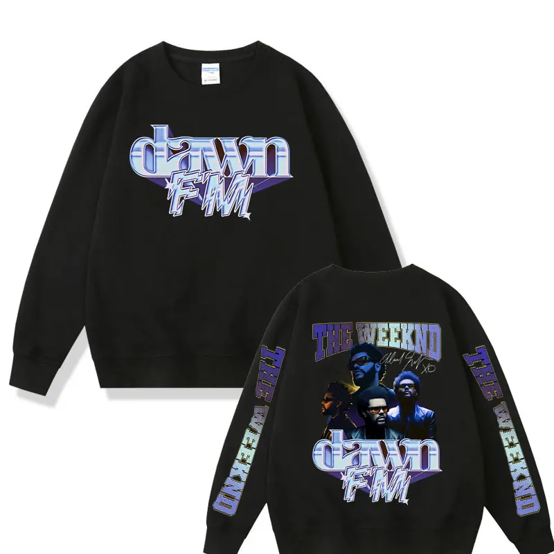 

Dawn FM Hoodies The Weeknd Crewneck Sweatshirt Men Women Vintage Loose Oversized Sweatshirt 90s Male Summer Hip Hop Tracksuit