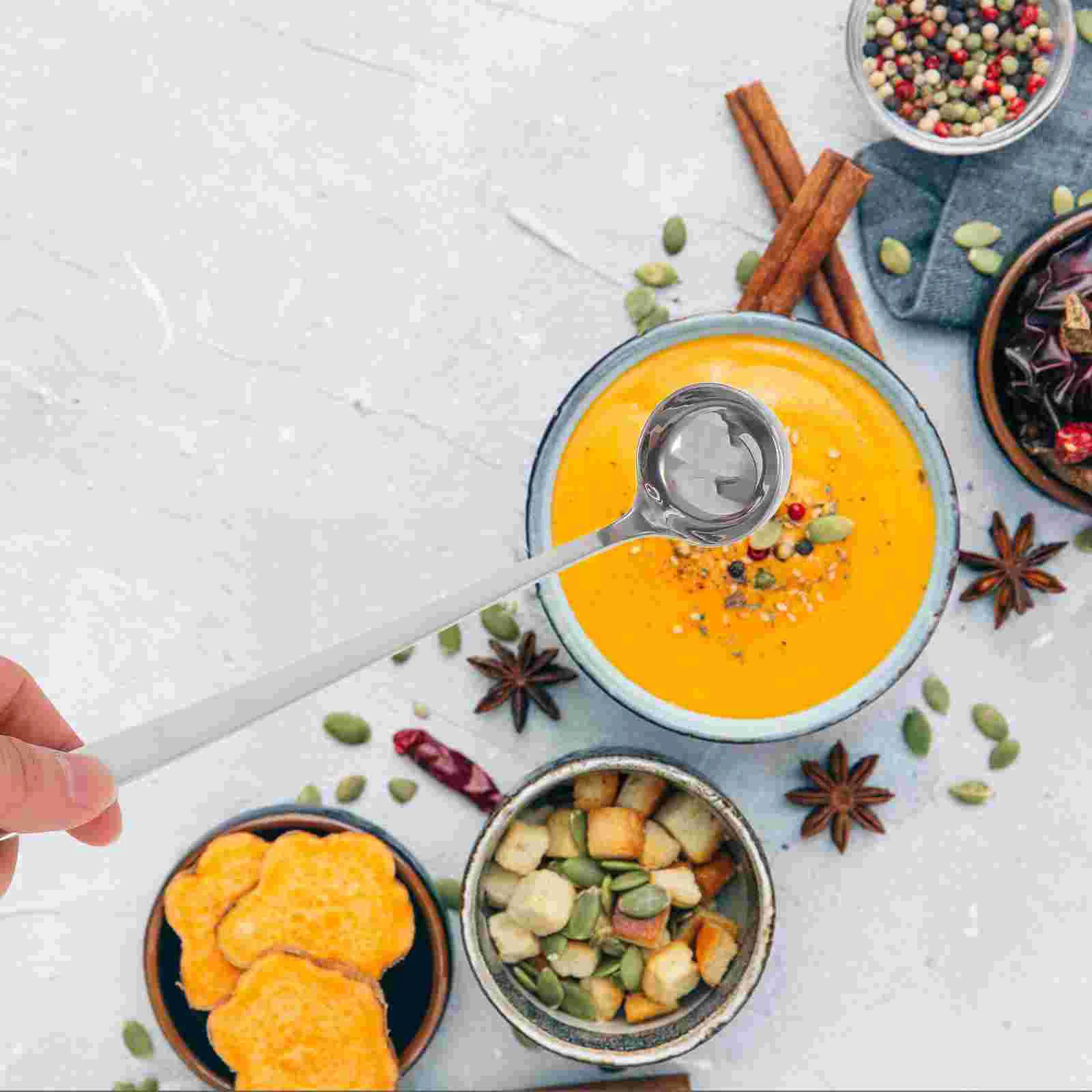 Дуршлаг Длинная ложка для смешивания Кухонная утварь из нержавеющей стали