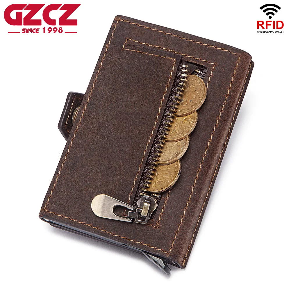 

Anti-theft ID Credit Card Holder Minimalist Porte Carte Thin Aluminium Metal Wallets Pocket Case Bank Women Men Card Box New