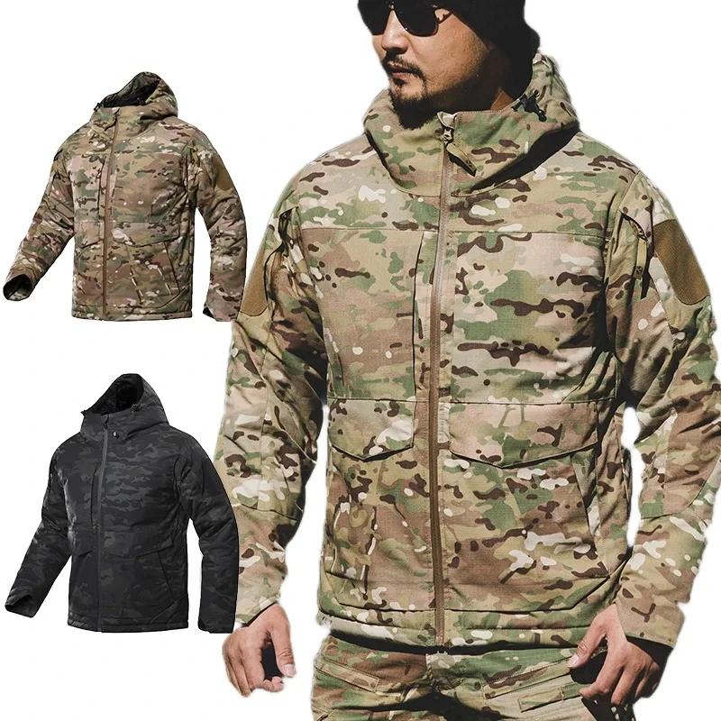 New Military Tactical Jacket Men Winter Bomber Jacket Army Waterproof Windbreaker Warm Cotton Jacket Casual Multi-pocket