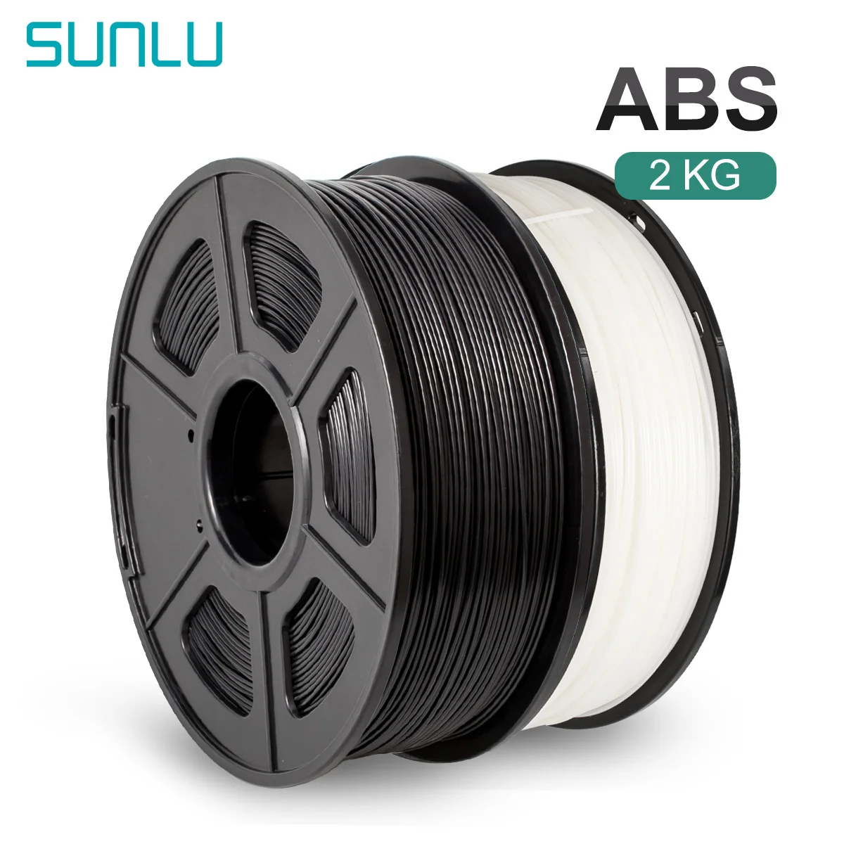 

SUNLU ABS 1.75mm 2 Rolls 1KG/Roll 3D Printer Filament 2KG ±0.02mm High Quality Suitable For FDM Printers Printing Consumable