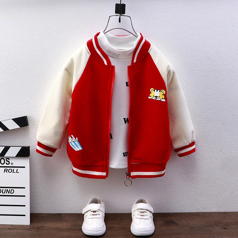 

2022 New Sportswear Kids Cotton Clothing Children's Windbreaker Jacket Cartoon Zipper Baby Girls Boys Outerwear loose coat