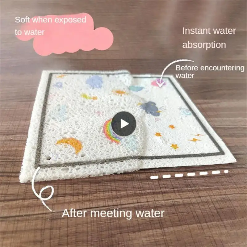 

Мочалка для посуды, впитывающая креативная салфетка для мытья кухни, без ворса