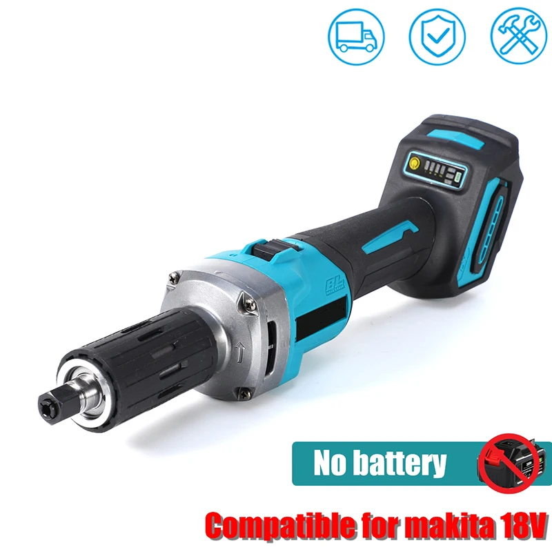 18V Cordless Die Grinder Brushless 6mm Electric Engraving Tool Variable Speed fit Makita 18v Battery(No Battery)