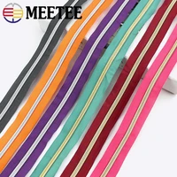 510meters 5 nylon zipper tape with puller slider decorative zips for bag clothing garment repair kits diy sewing accessories