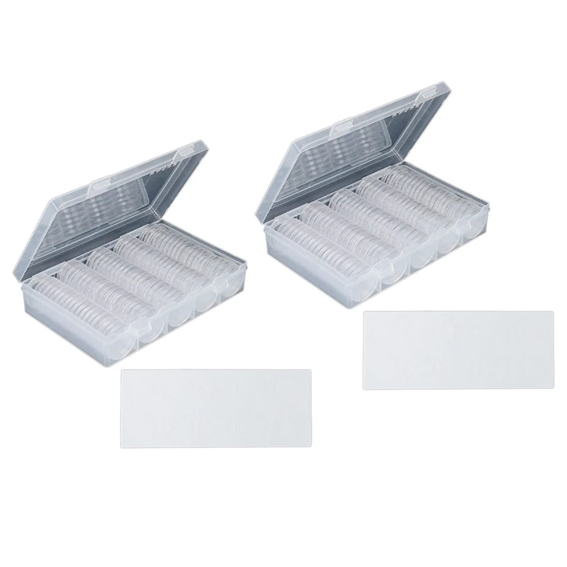 

200Pcs 30 Mm Coin Capsules Ps Round Coin Holder Case And 6 Sizes (19/20/22.25/25/27/30Mm) Protect Gasket