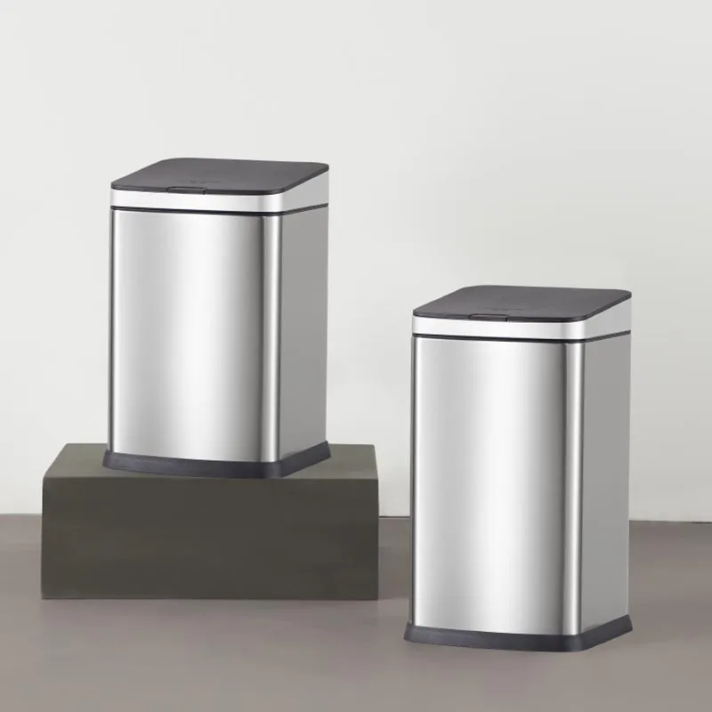 

Stainless Steel Trash Can Automatic Sensor Smart Living Room Kitchen Garbage Bin Intelligent Bedroom Prullenbak Cleaning Tools