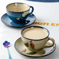 creative european coffee cup set vintage porcelain utensil tea and saucer ceramic reusable tazas cafe kitchen supplies df50b