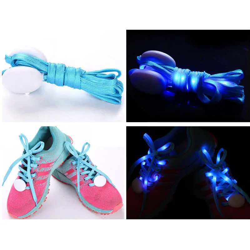 

1 Pair Luminescent Shoelace Light Up Shoelaces LED Laces Multi-color Flashing Nylon Shoestrings For Night Run Outdoor Exercise