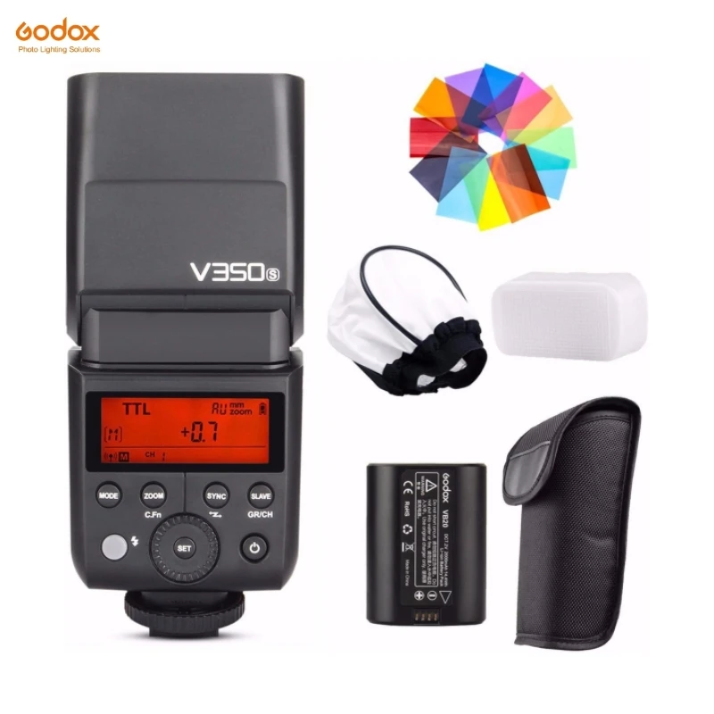 

Godox V350C V350N V350S V350F V350O TTL HSS Camera Speedlite Flash Built-in Lithium Battery for Canon Nikon Sony Fuji Olympus