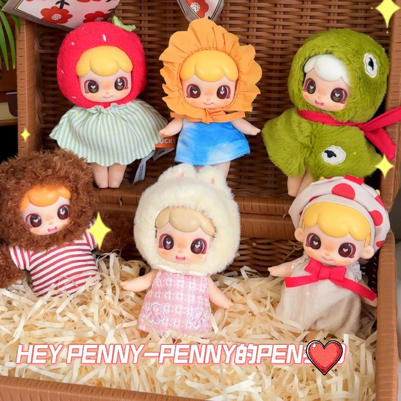 Фото Серия игрушек-сюрпризов HEY PENNY PENNYS FRIENDS: милые аниме-фигурки, загадочная коробка-сюрприз, плюшевый брелок, декоративная коллекционная кукла, подарок. №1