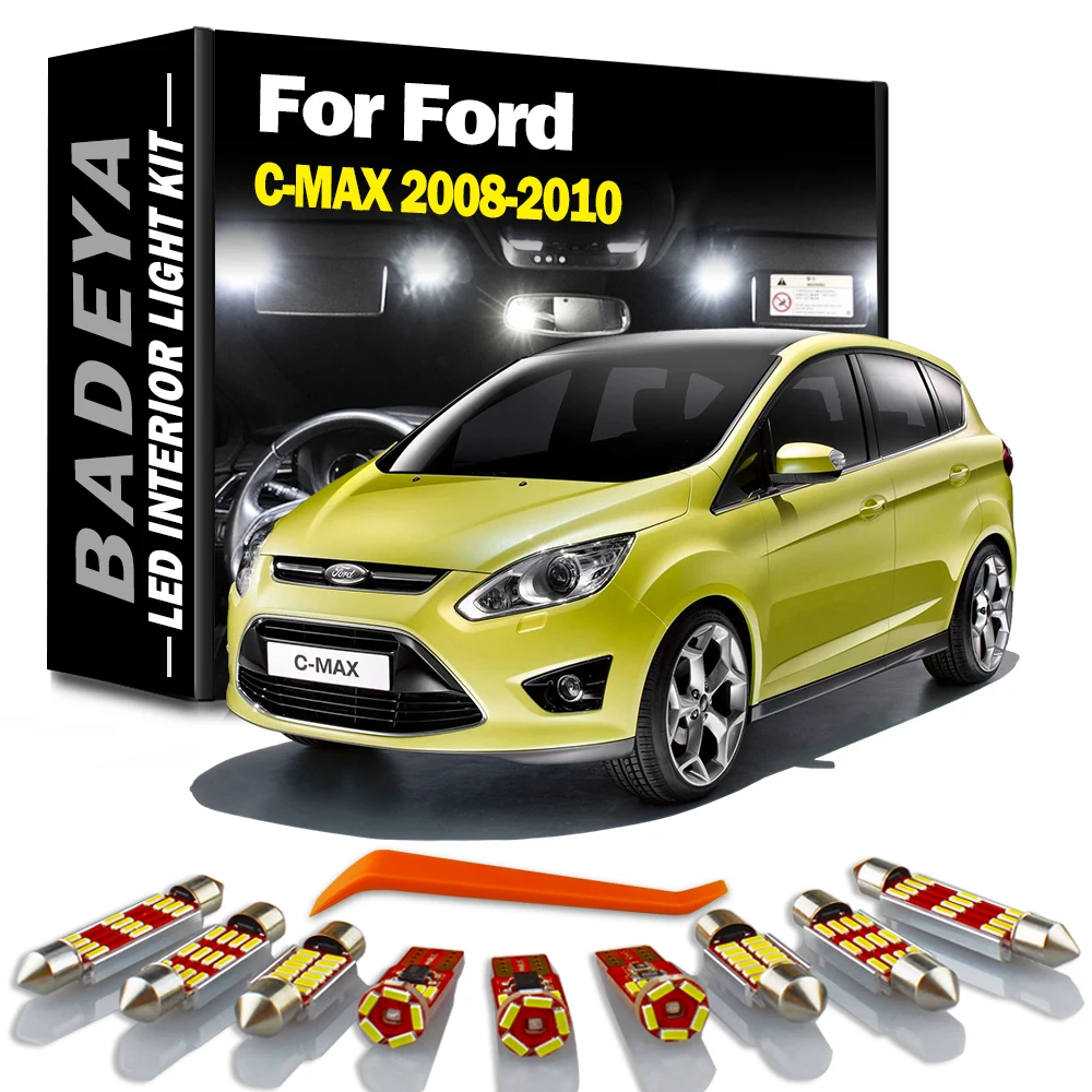 BADEYA 14 шт. Canbus внутренняя фотолампа интерьерная Карта Купол для Ford C-Max C Max 2008 2009 2010