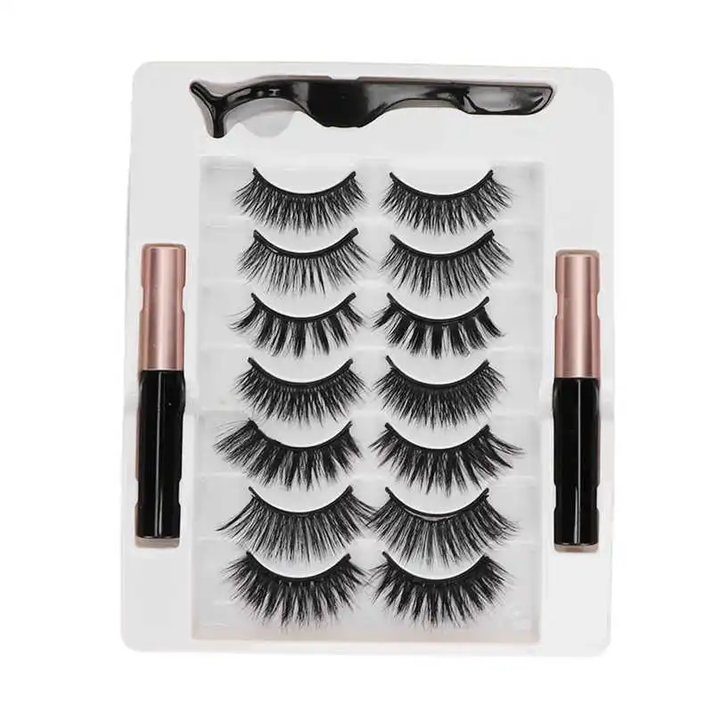 

Накладные ресницы магнитные ресницы и подводка для глаз многоразовые удобные для домашнего макияжа