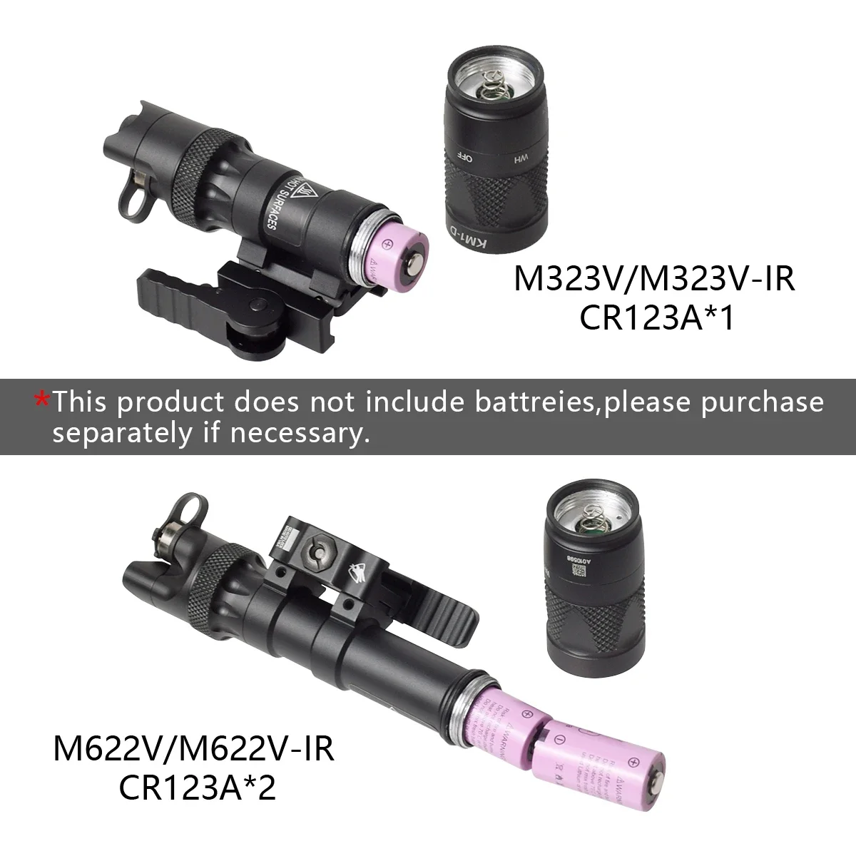 Страйкбол SureFire M300 M600 M323V M622V M323V-IR M622V-IR Тактический фонарь для разведки фонарик