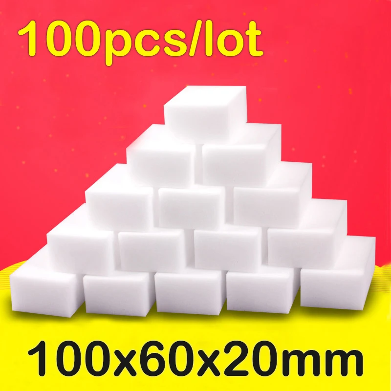 

100 шт./партия, меламиновые губки, 100x60x20 мм