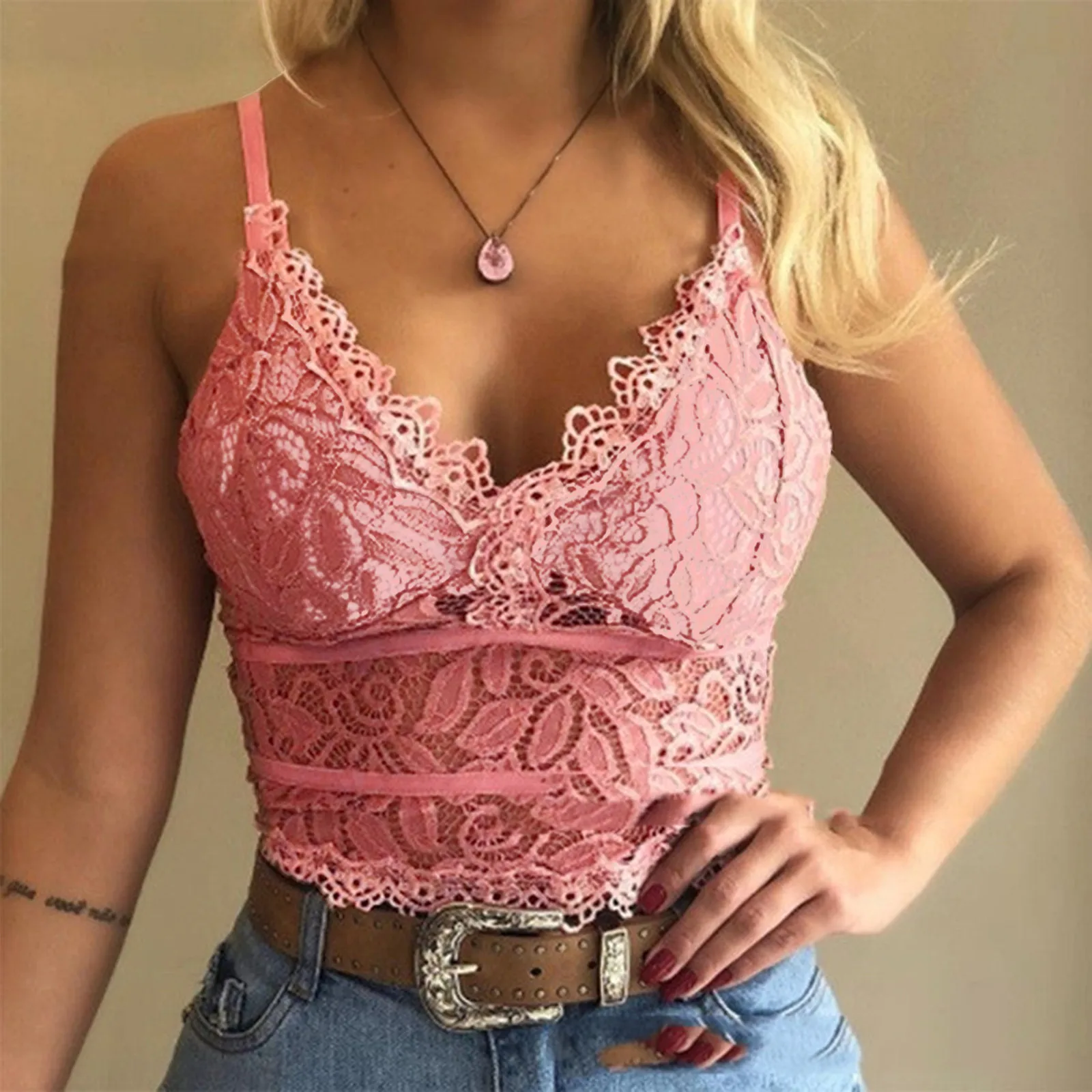 

Floral Bralette Padded Push Up Lace Bras for Women Sexy Lingerie Corset Camis Underwear Wire Free Sheer Bra Crop Tops Brassiere
