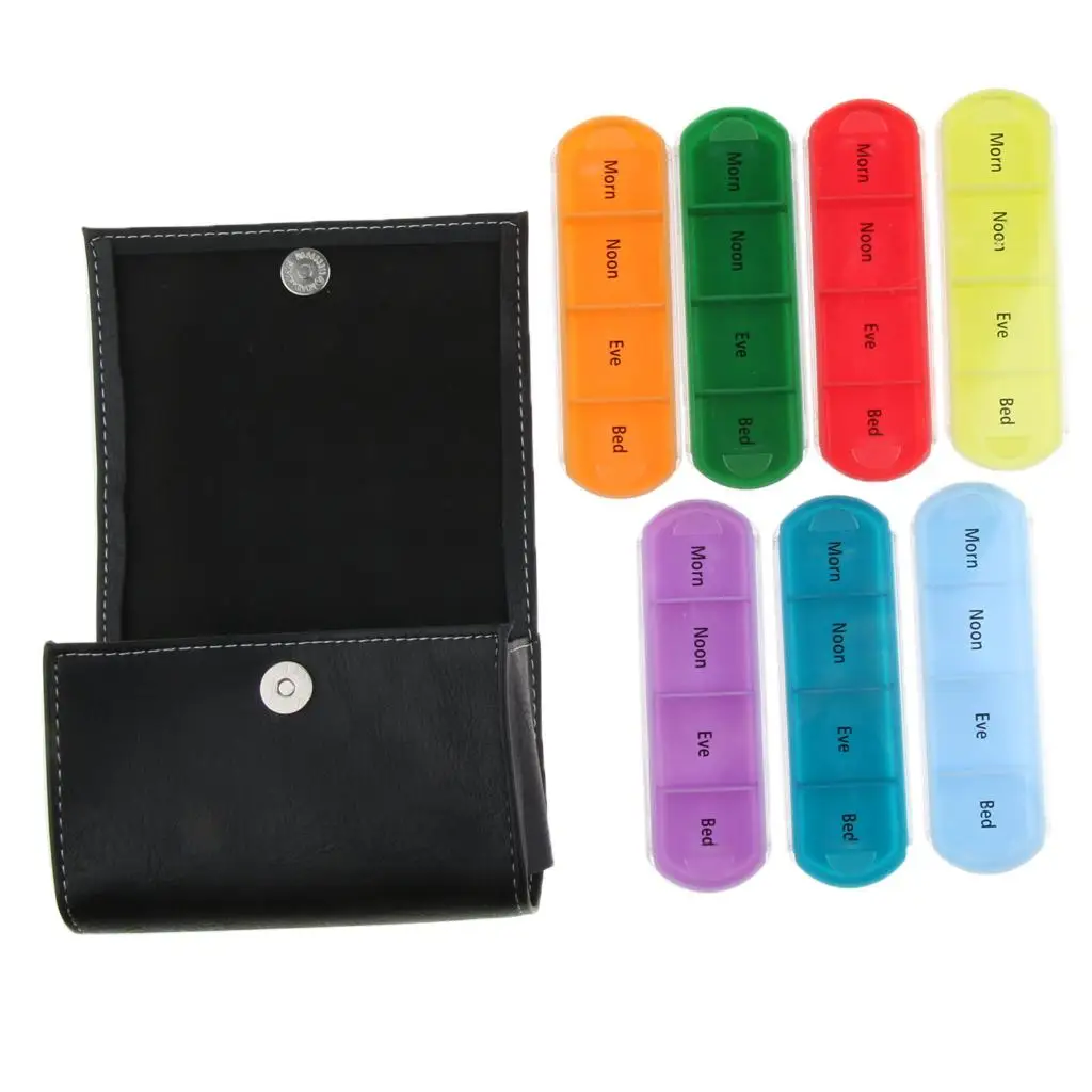 

Portable 28 Compartments 7 Days Pill Box Pill Box Pills Tablets Box