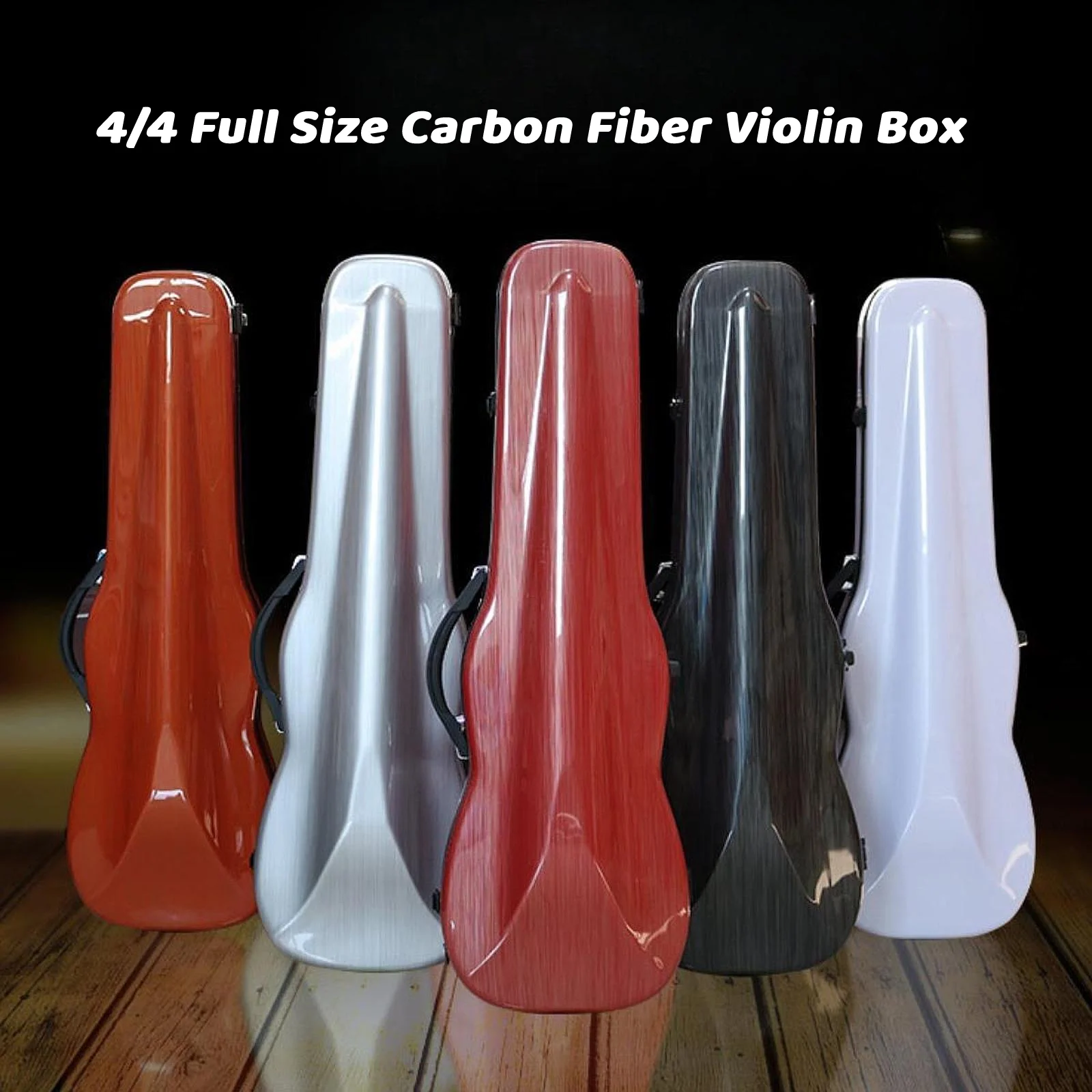 4/4 полноразмерная скрипка из углеродного волокна с твердым корпусом портативный