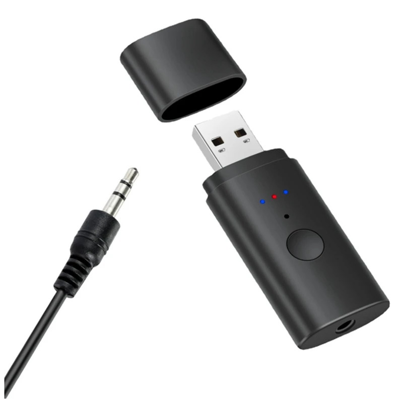 

Bluetooth адаптер TX35, USB Bluetooth 5,2 передатчик 1 на 2 USB/AUX аудио приемник для PS4 PS5 ТВ игровой консоли компьютера