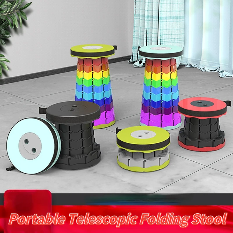 

Camping Supplies Outdoor Fishing Chair Line Up Folding Stool Portable Multifunctional Telescopic Stool Camping Equipment