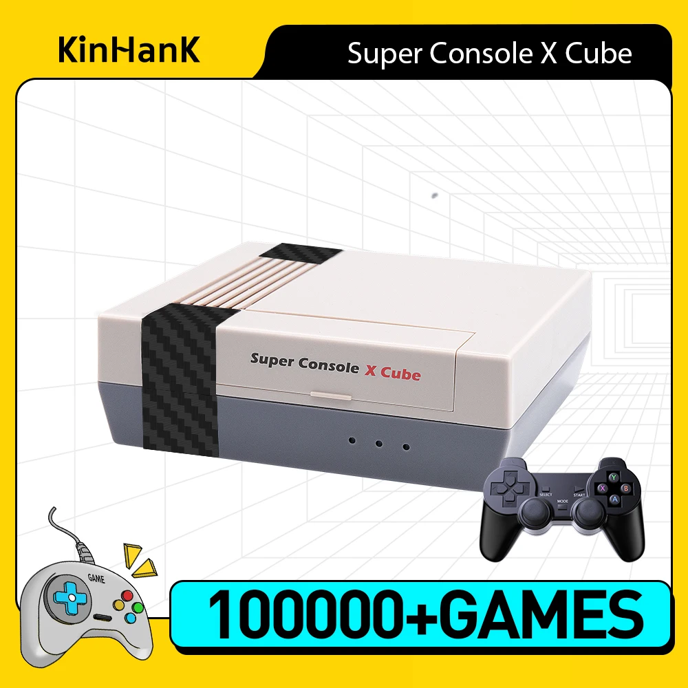 

Super Console X Cube Retro Game Console Support PSP/PS1/MAME/GBA 100000 Games Game Player HD Output Andorid Kid Gift