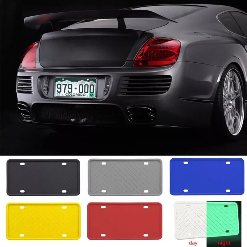 

Silicone Universal License Plate Frame Waterproof Antirust Anti-shake Cover