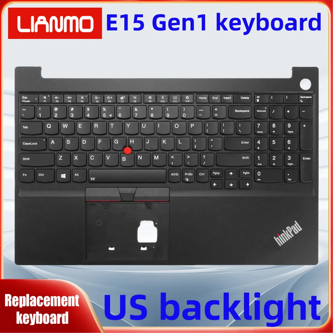 Клавиатура ноутбука США подходящая для клавиатуры Lenovo Thinkpad E15 Gen1 C-shell с